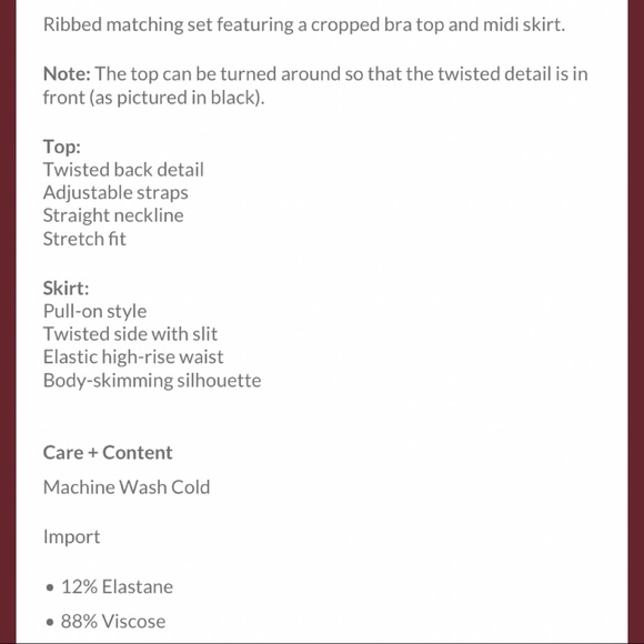 Free People Golden Hour Burgundy Skirt Set - Picture 13 of 13